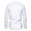 Cozy Up Men Color Block Tops Casual Long Sleeve Tunic Round Henry Collar Shirts