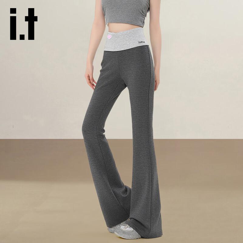 Izzue Women's High-Waist Slim-Fit Flare Casual Pants