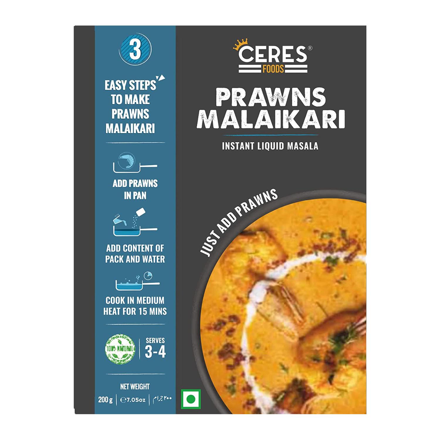 

CERES FOODS Жидкая масала с индийскими креветками малайкари, 7,05 унции