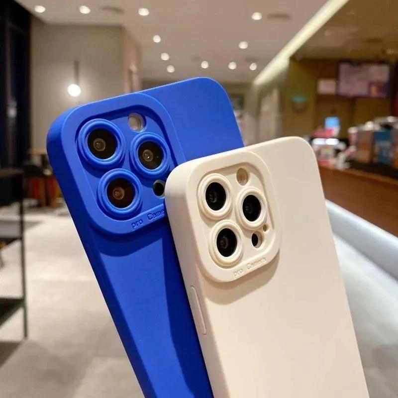 Candy Silicone Case On For  Redmi Note 13 12 11 Pro Plus 12S 11S 11 10S 10 9S Redmi 13C 12C 10C Camera Lens Protect Cover