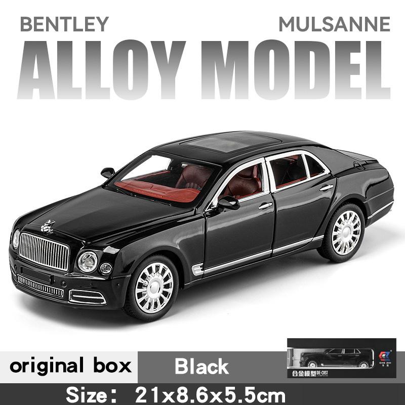 2026 Moulé sous pression 1:Collection de modèles réduits de voiture en alliage Bentley Mulsanne à l'échelle 24 Véhicule Simulation Son & Lumière Jouet Voiture en Métal Jouet pour Enfants Cadeau Modèle