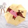 1pc Reindeer Dog Automatic Open/Close Umbrella - Compact Travel Umbrella with 8-Rib Durable Frame, Lightweight & Portable Design z77