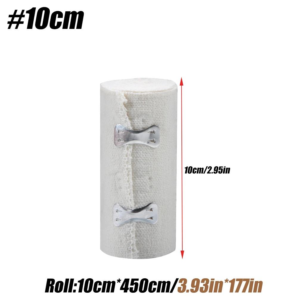 1Roll Elastic Compression Bandage Wrap With Hooks,Athletic Sport Support Tape For Ankle,Wrist,Arm,Leg Sprains First Aid Measure