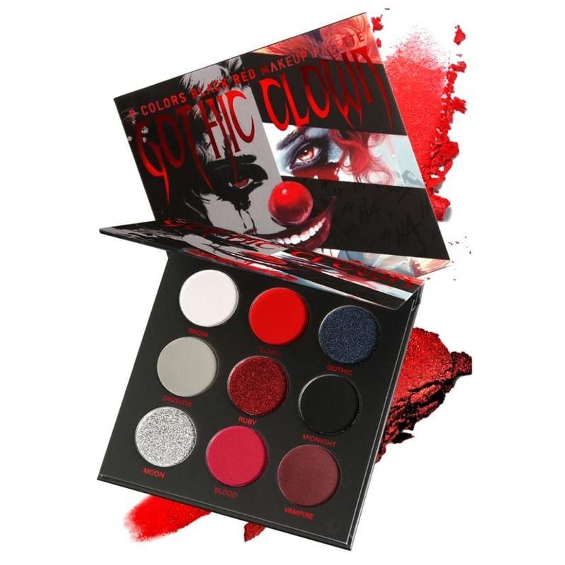 DE'LANCI - 9 Farben Schwarz Rot Smokey Make-up Palette