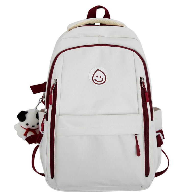 Schoolbag Casual Student Backpack 1011 New Large Capacity Wide Shoulder Strap Lightweight Backpack Korean Version Simple Backpack