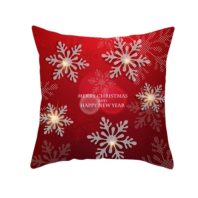 Red Series Christmas Peach Velvet Cushion Cover New Sofa Cushion Cover Square Cushion Cover