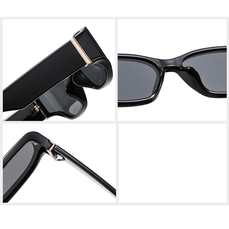 Malý obdélníkový zakřivený trendy módní brýlový rám Evropské a americké venkovní sluneční brýle