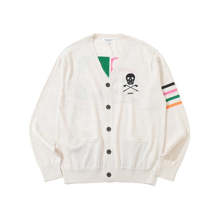Makeuaenlona M Gn Back Logo Point Knit Cardigan Lr3Ib02M