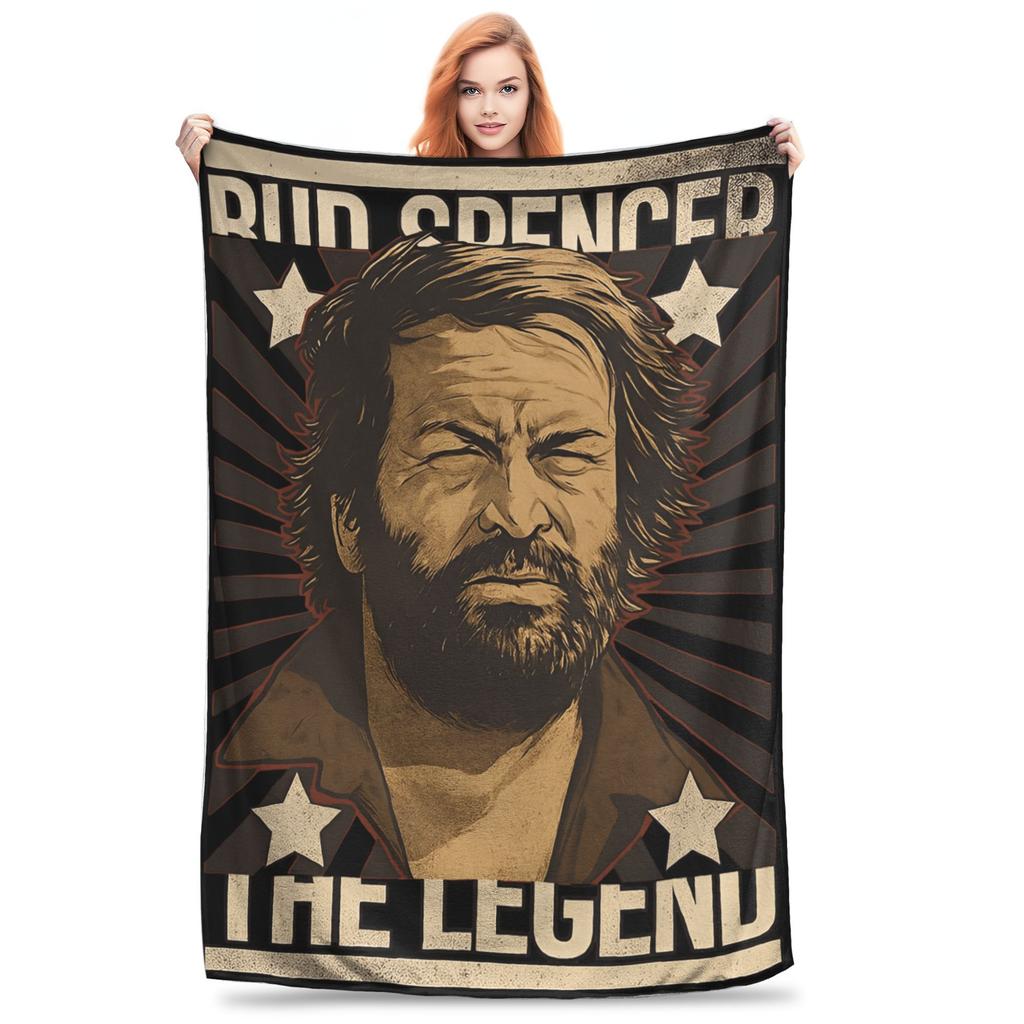 Coperta Bud Spencer Inverno Eroi Old School - Coperta Plaid Super Calda per Bambino Divano Sedia Fantasia Copriletto Copri Divano Letto