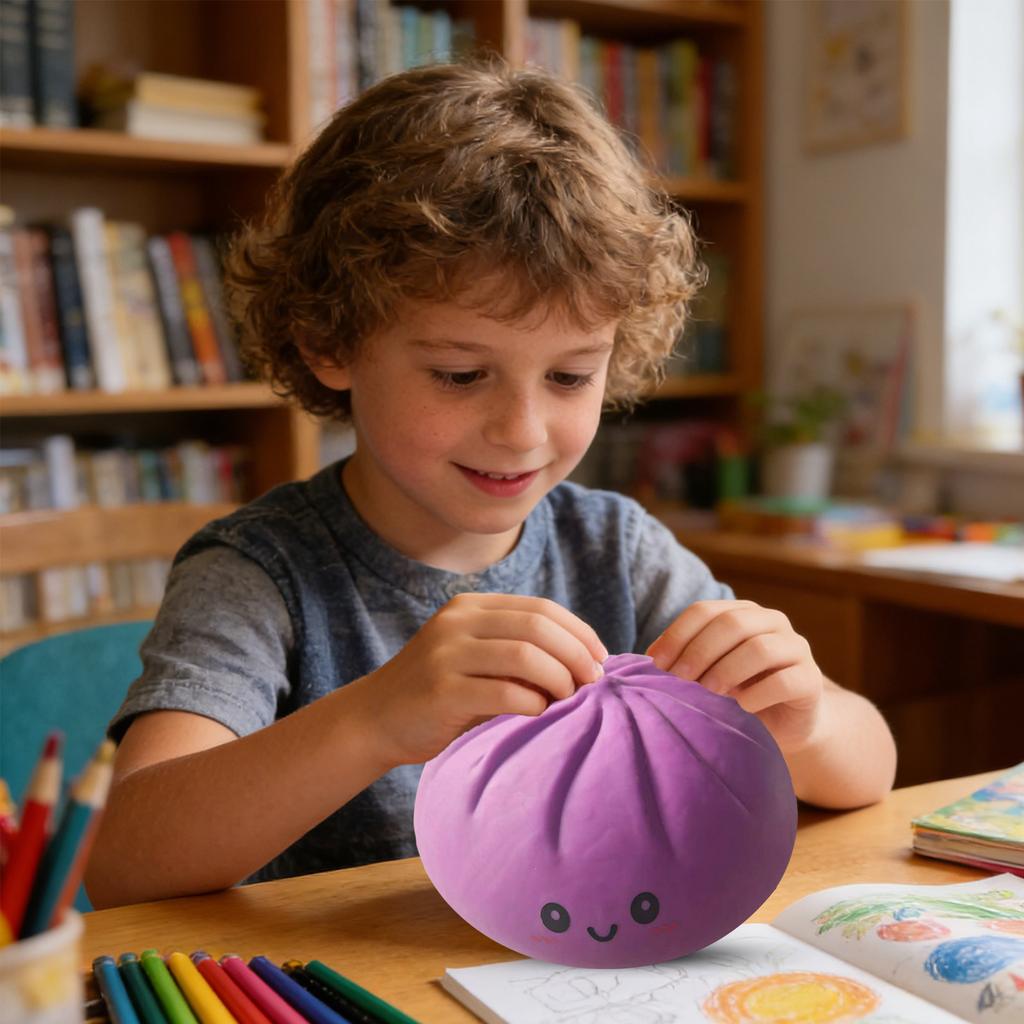 כופתאה גדולה כופתאה 10 אינץ' כופתאות לחץ כופתאות גדולות צעצוע לחץ גדול צעצועי משחק לחץ קטיפה בצק להפגת מתחים צעצועים חושיים כורה