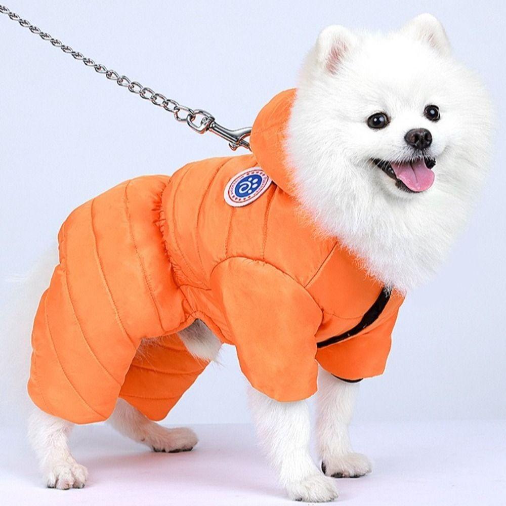 Warm Dog Down Jacket Windproof Winter Dog Coat Dog Jumpsuit Puppy Hoodies Coat  Daily Walk