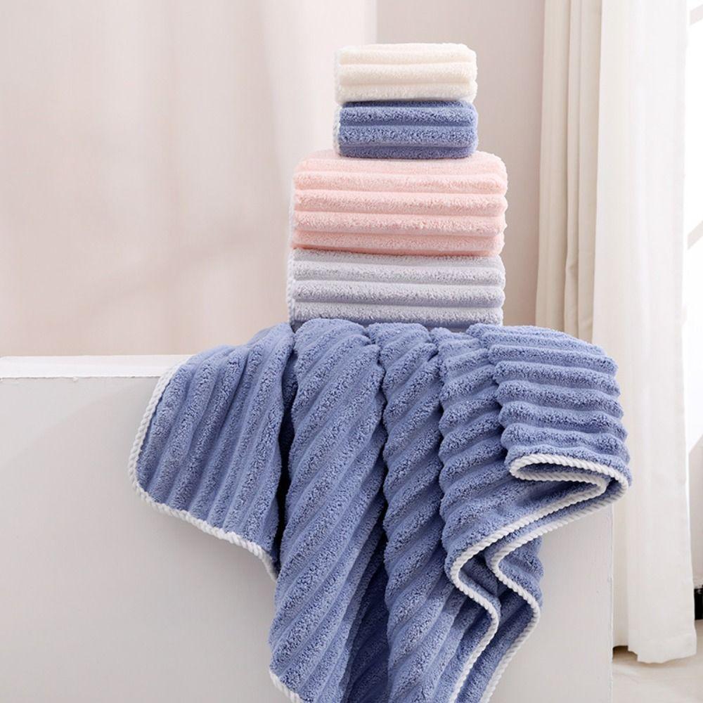 

Quick Drying Shower Towel Absorbent Face Towel Plush Bath Towel Household