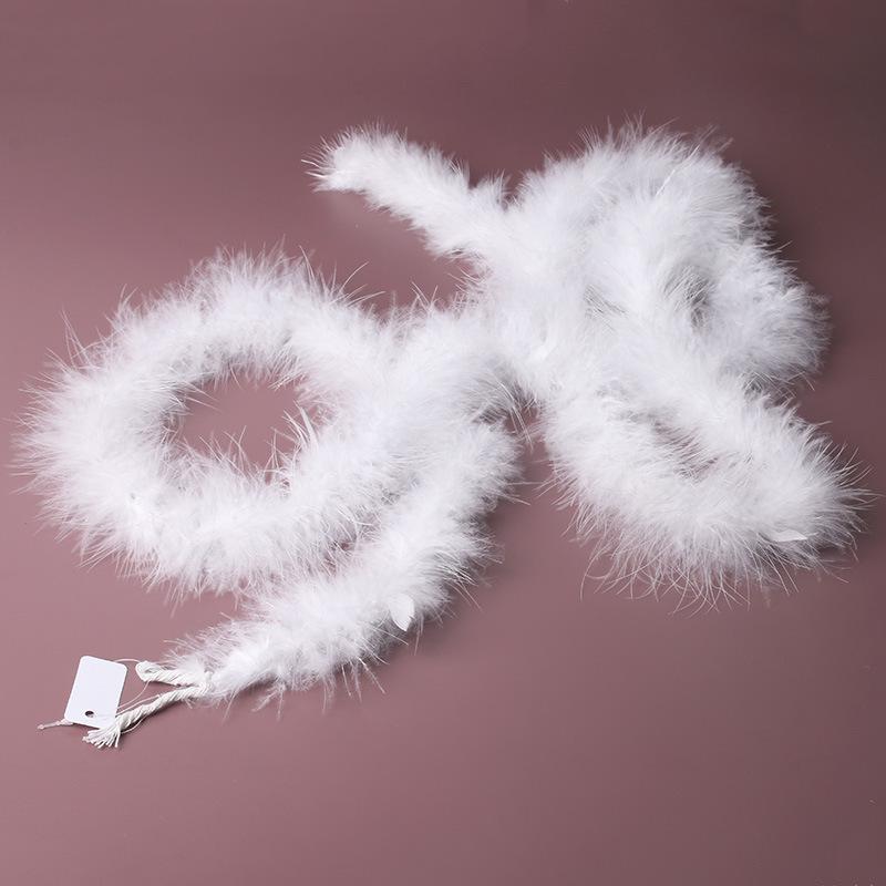 About 2 Meters Turkey Feather Strips Top Strips Pet Toys Jewelry Hanfu Clothing Diy Handmade Home Decoration