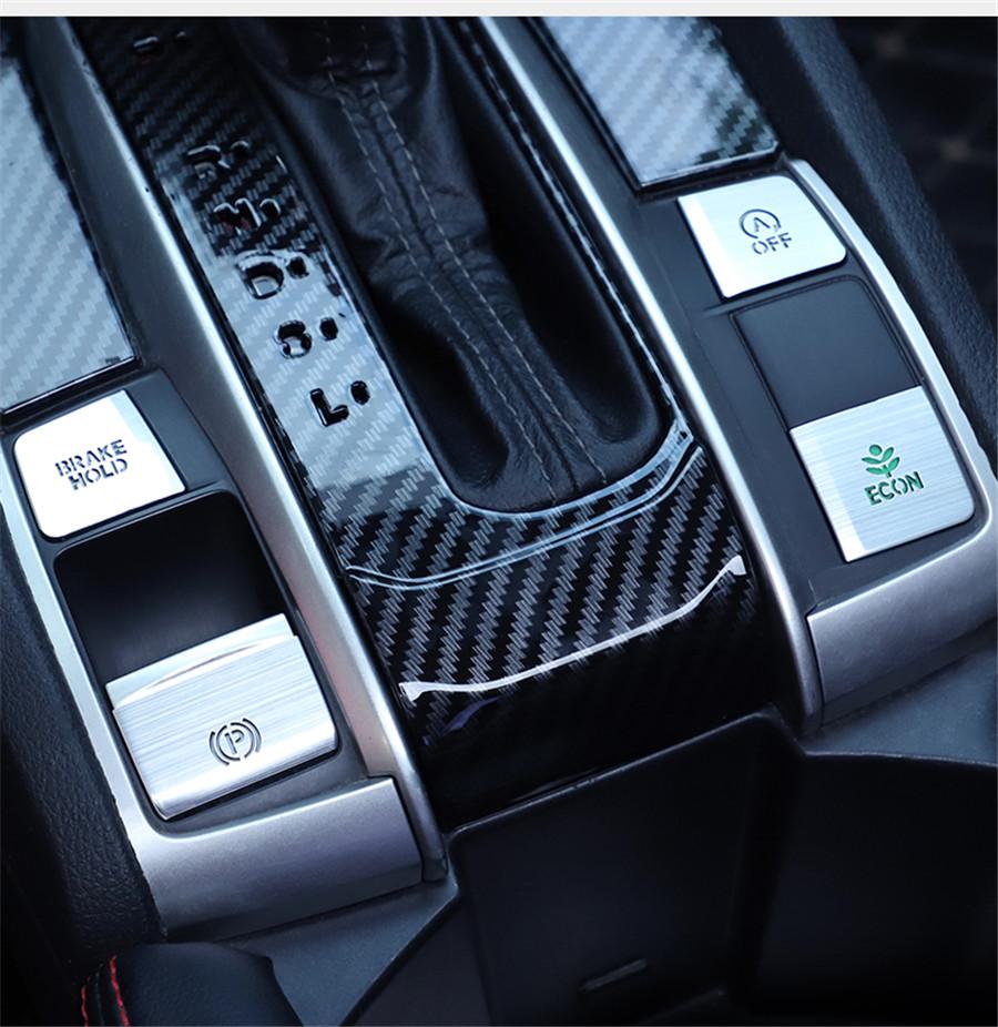 Electronic handbrake button sequins aluminum alloy interior Honda Civic 2016-19