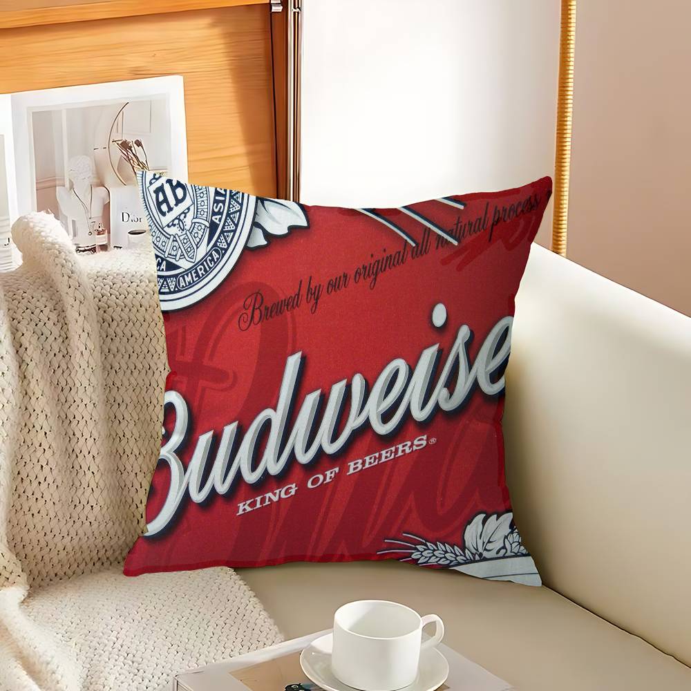B-Budweisers Cushion Cover Polyester Sofa Cushions Decorative Throw Pillows Home Decoration Pillowcover