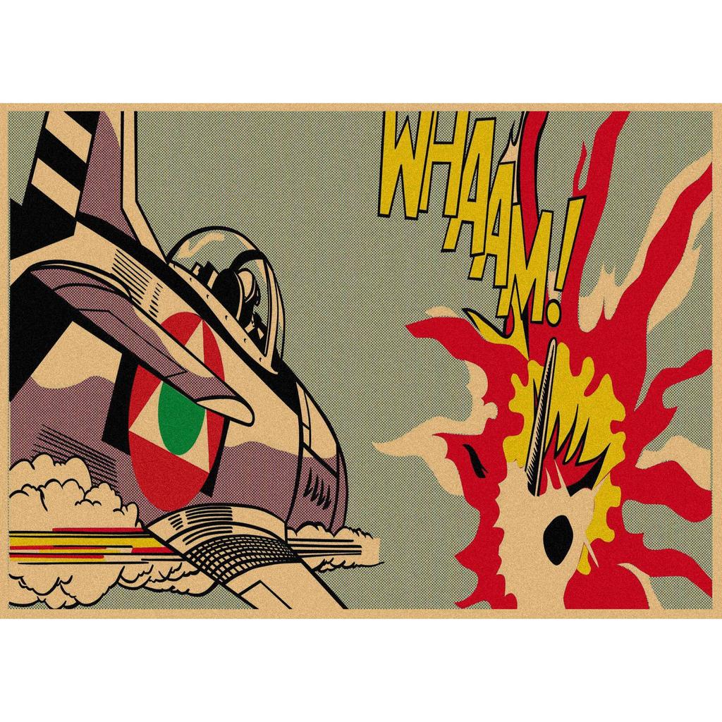 Roy Lichtenstein Pop Art Retro Kraftový plakát pro bar nebo kavárnu Nástěnná dekorace 357