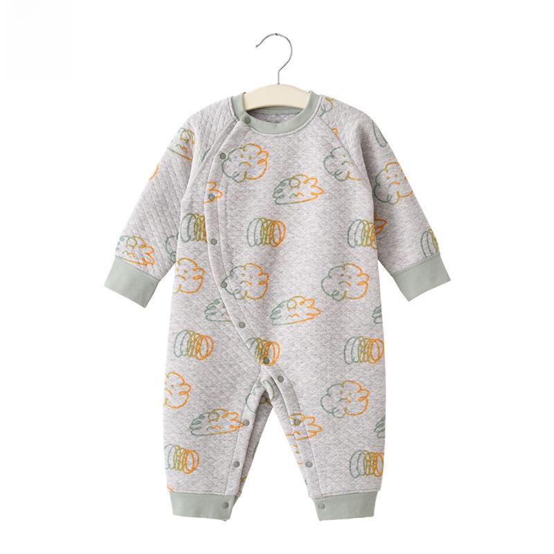 Newborn Baby Autumn and Winter Pajamas: Padded Romper and Crawling Clothes