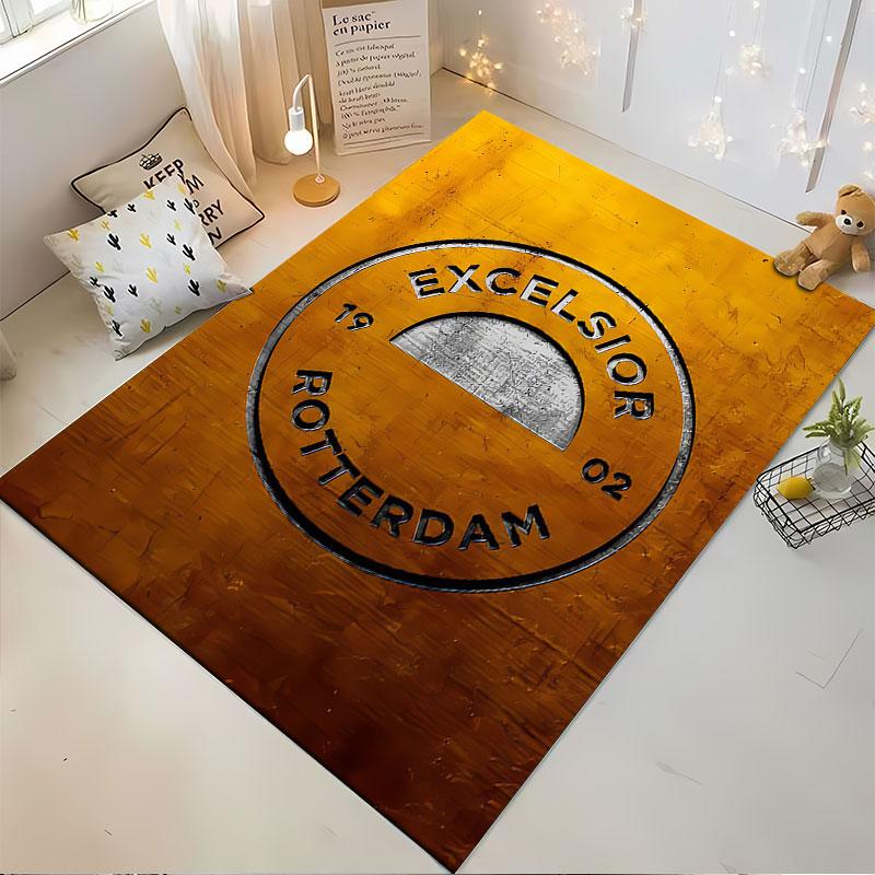 Excelsior Rotterdam Logo Carpet suitable as a non-slip mat for the living room or bedroom sofa