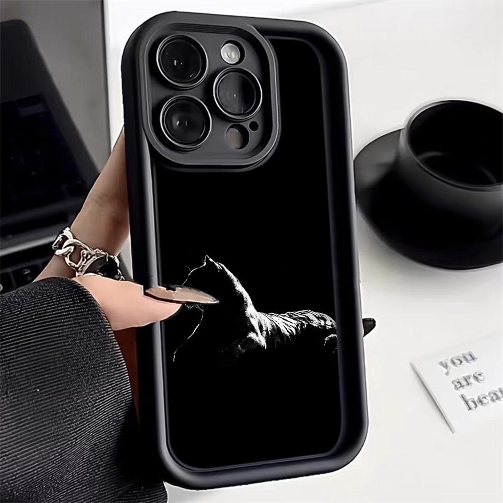 Ae86 Lion Black Design Art Ochronne Etui na Telefony Samsung S24 S23 S22 Ultra A15 A14 S21 FE A54 A12 A25 A35 A53 Angel Eyes TPU Tylna Obudowa