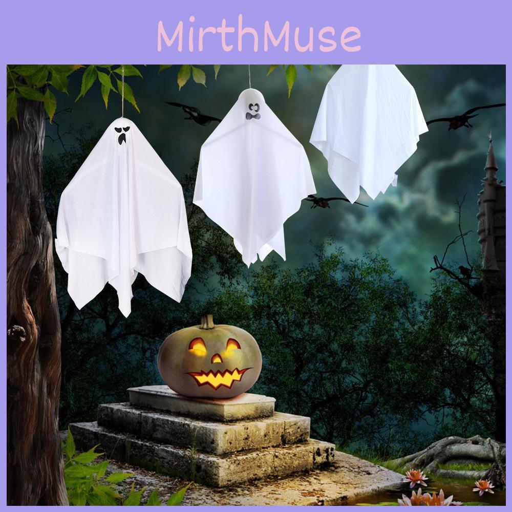 Whimsical White Ghost Hanging Decoration For Spooky Haunted House Halloween Decor