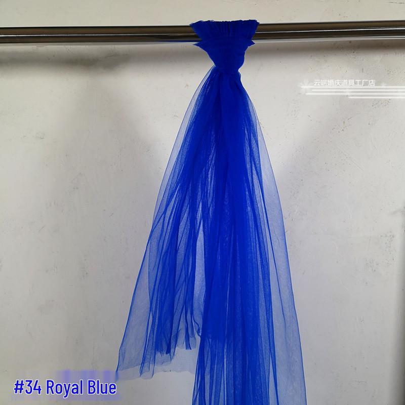 High-Density Swiss Organza Yarn Wedding Decor Fabric: Table Runner, Ceiling Drapes, Chair Sash Props