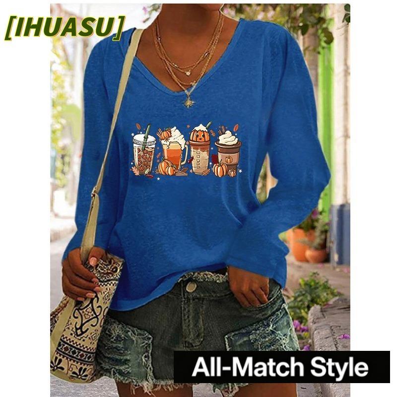 IHUASU Women's Fashion Casual Long Sleeve Long Sleeve Blouses & Shirts