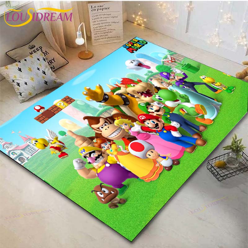 

Мультяшні килими Mario Bros Килими для повзання дітей Килимки під журнальний столик у вітальню Килим для спальні Миючі килимки для підлоги Килимок для домашнього простору 40cm x 60cm