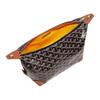 Goyard Monogram Zip Travel Bag Canvas And Calfskin Toiletry Bag Unisex Bags Black Brown BOEING025TY-01CL03P