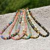 Colorful Natural Stone Beaded Necklace Bohemian Women's Fashionable Sweet And Personalized Handmade Zircon Festvial Party Gift