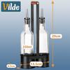 GLASS BOTTLES FOR OIL VINEGAR 2x 250ml IN A STAND 229274