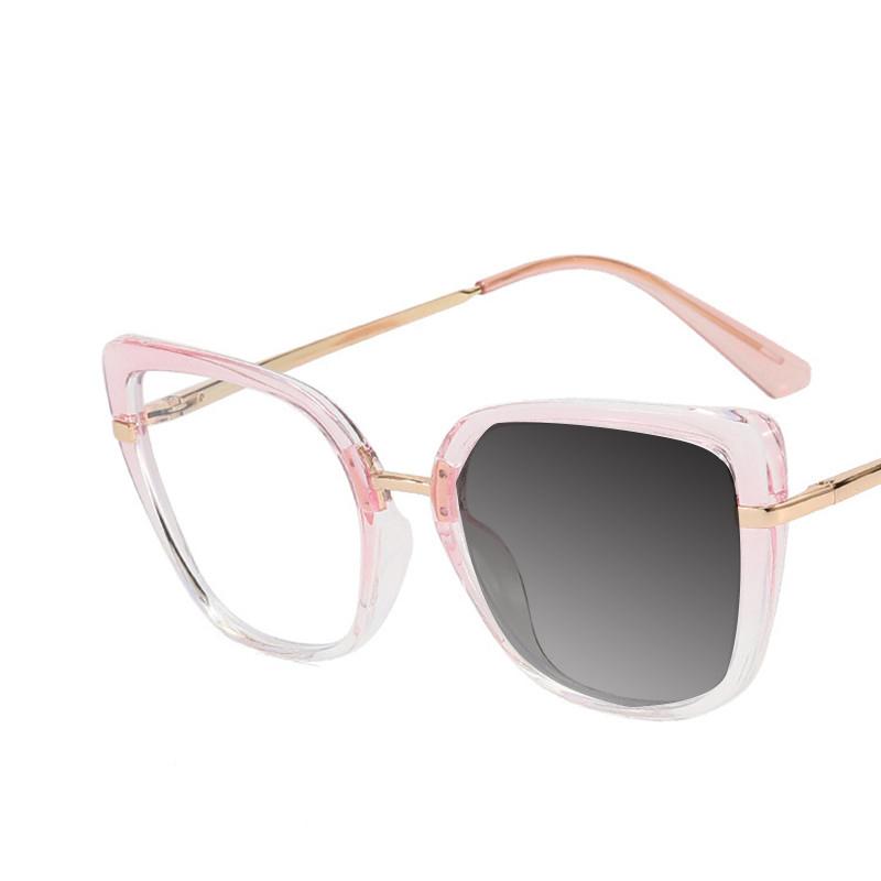 Retro Square Oversized Frame Myopia Glasses Anti Blue Light Computer Women Near Sight Eyewear Prescription Nearsight
