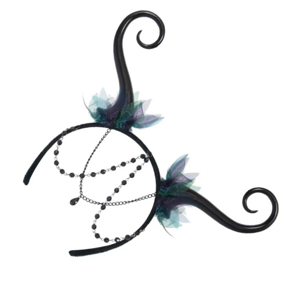 Gothic Halloween Stirnband Quasten Fee Haarreif Lustiges Elfenstirnband Damen