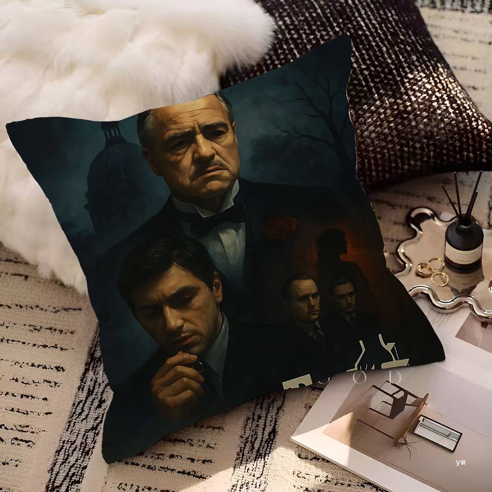 Classic Movie The Godfather Pillow Cover Design Cushion Cover Decor Holiday Decorati