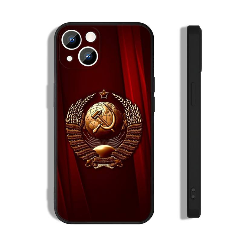 Soviet Union USSR CCCP Flag Phone Case For iphone14 11 12 Pro 8 7 Plus SE 2020 X Pro 14 MAX 12 13 MINI XR XS Soft Phone Covers