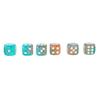 Rounds Corner Six Sided Dices Bulk, Pack of 50 Assorted Color 12mm D6 Acrylic Dices Cubes with Number Dots for Kids Use