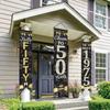 50 Year 1975 Happy Birthday Door Banner 50th Birthday Hanging Banner Birthday Party Decor Adults Women Party Supplies Favors