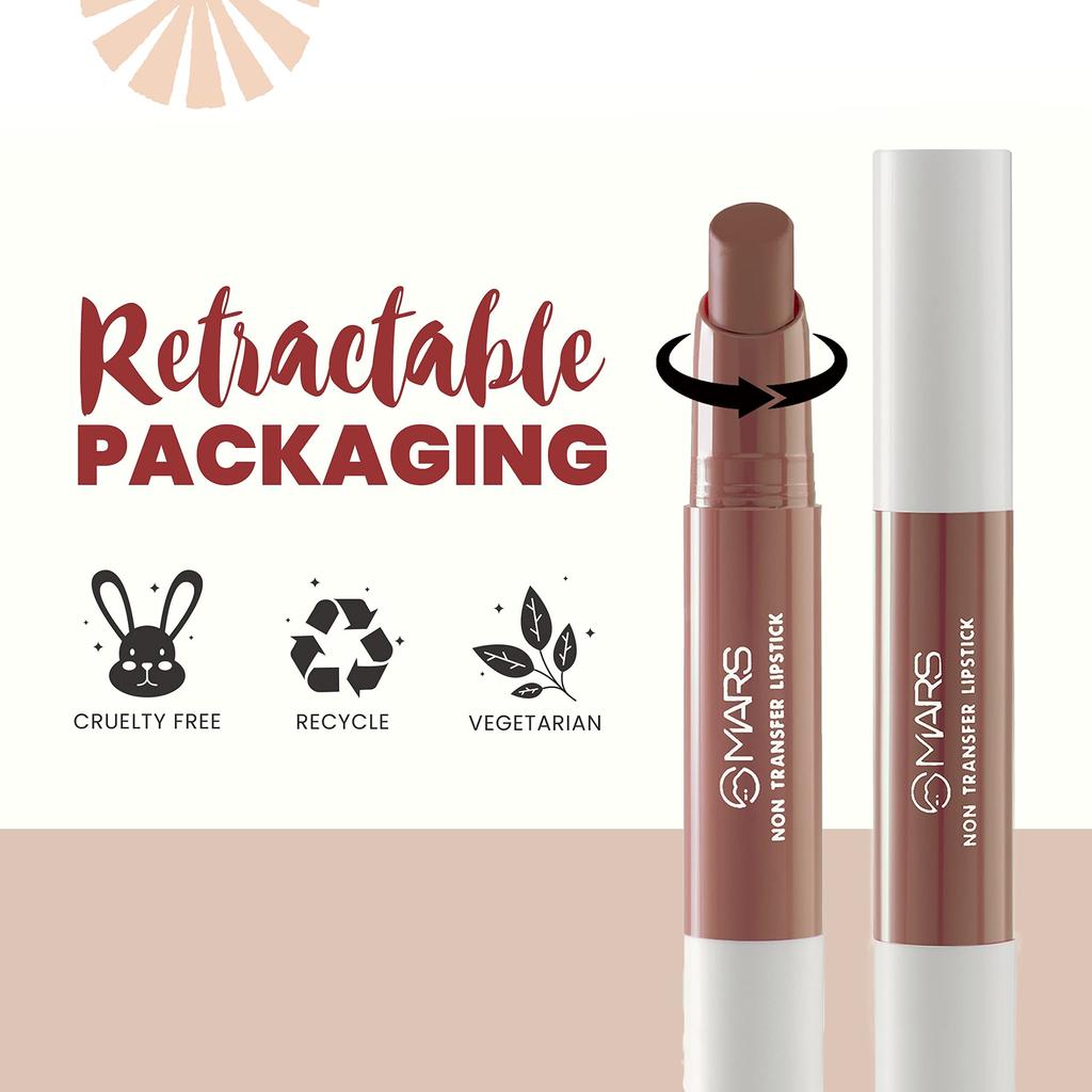 MARS Matte Super Stay Lipstick | Up To 12 Hours Long Lasting | Smudge Proof and Waterproof Lipstick for Women (2.6 Gm) (12-SINFUL)