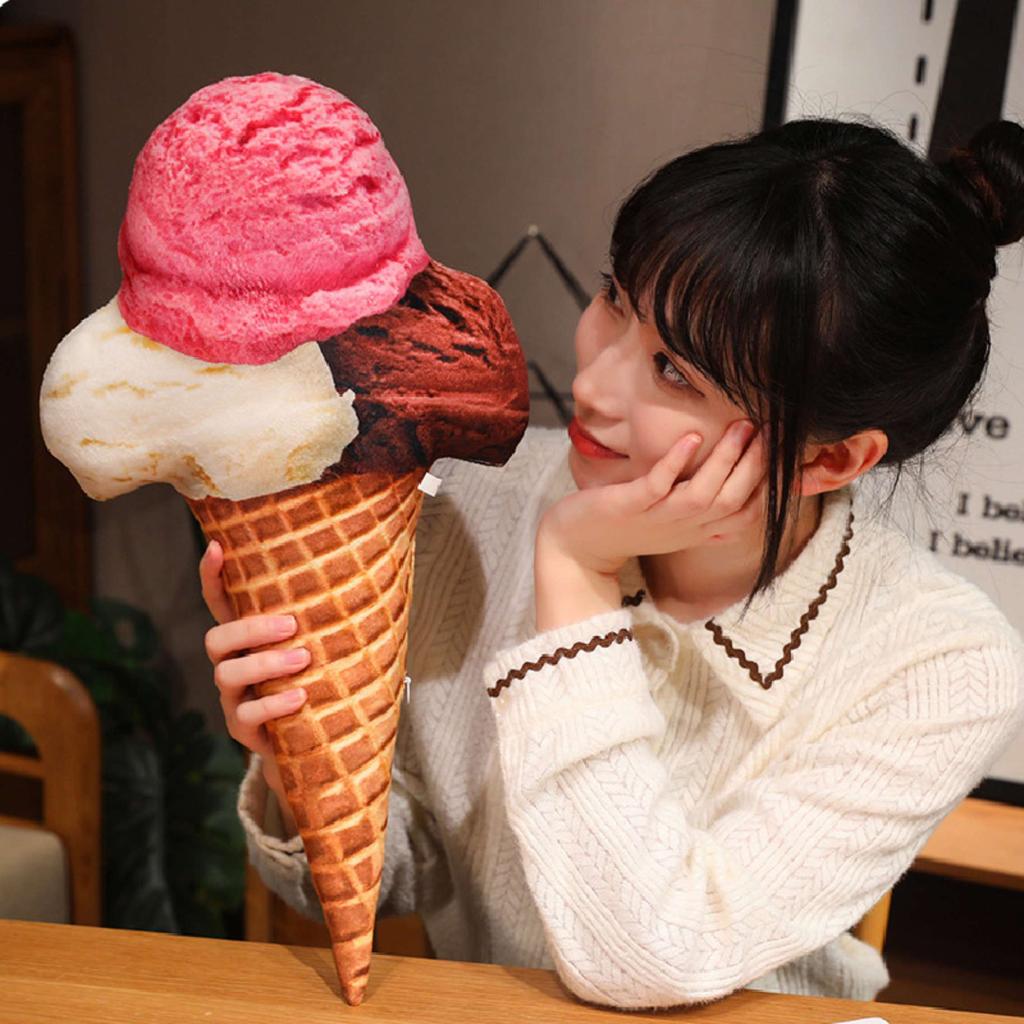 Cream Cone Ice Plush Toy Creative Cartoon Doll Interior Decoration Cotton Pp