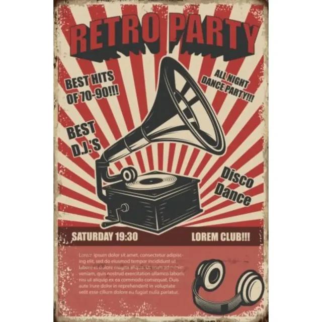 Vintage Rock Music Guitar Metal Wall Sign  Man Cave Gym Pool Bar Bathroom Yard Garage Decor  x in Tin Sign