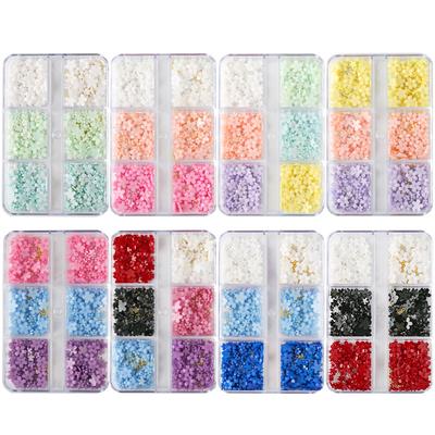 Nail Mini Flower Pearl Steel Balls Decoration Mixed Multicolour Various Size Resin Nail Charm Nail Art Enthusiasts High Quality