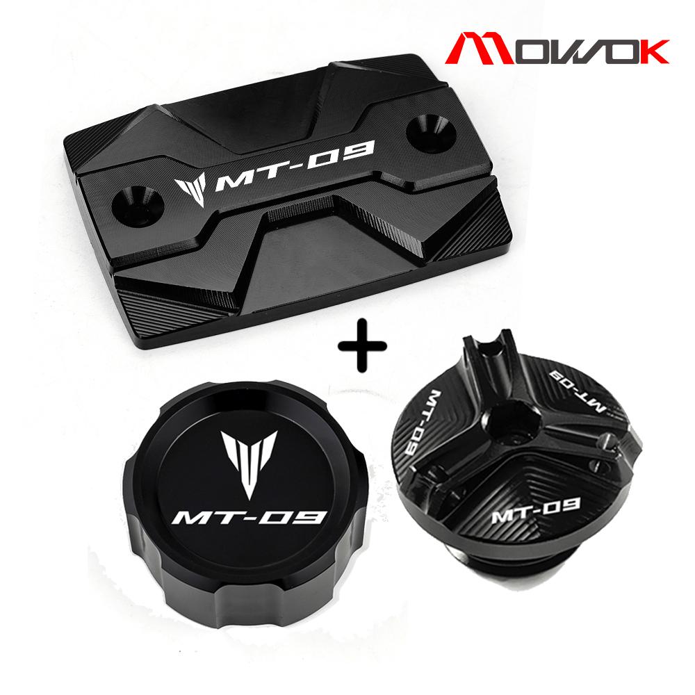

Для Yamaha MT09 MT-09 FZ09 2015-2019 2020 мотоциклетные детали CNC крышка маслозаливной горловины передняя и задняя крышка бачка тормозной жидкости крышки резервуара