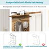 Flurgarderoben Set, Garderoben-Set Spiegel, Stylishe Schuhbank, Schuhschrank, Schublade, Regal, Kleiderhaken, Wandgarderobe Holzfarbe & Schwarz