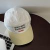 Stylish Summer Baseball Cap With Embroidered Letters For Couples In Black And Beige