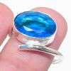 Swiss Blue Topaz Gemstone 925 Sterling Silver Jewelry Ring Size 7.5