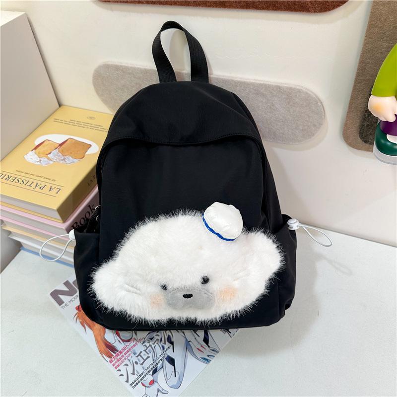

Cute cartoon backpack women 2025 new lightweight small schoolbag junior high school students children s backpack чёрный