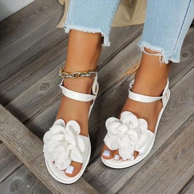 Sandali Estivi Eleganti Sexy a Punta Tonda Floreali Casual alla Moda Miglior Vendita Nuovi Comodi Taglie Forti da Donna