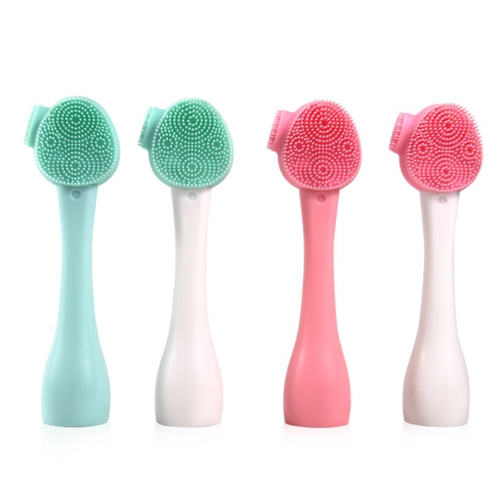 Soft Hair Silicone Facial Cleanser Brush Handheld Skin Care Tool Cleansing Brush  Deep Wash