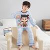 100% Combed Cotton Boys Pajama Set Long Sleeve Cartoon Print Sleepwear Teens 8 Years Lightweight Home Wear