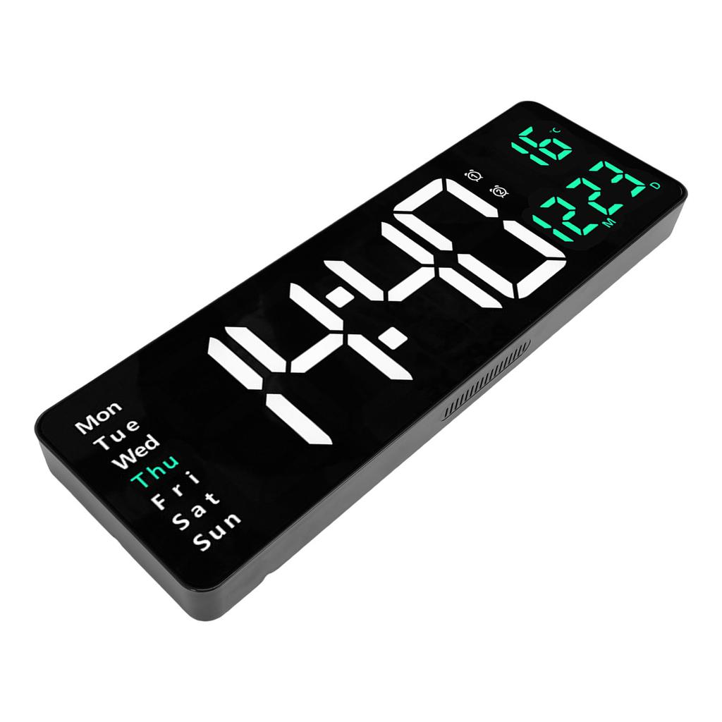 16 Inch Digital Wall Clock LED Large Display Wall Mount Decor Clock with Remote Control Adjustable Brightness Wide
