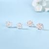 Zircon Flower Earrings Small Fresh and Elegant Earrings Simple Design and Elegant Feeling.
